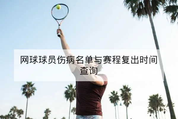 网球球员伤病名单与赛程复出时间查询